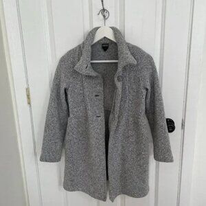 Girls Patagonia Mid Length Better Sweater Jacket Coat in Light Gray Sz Large 12